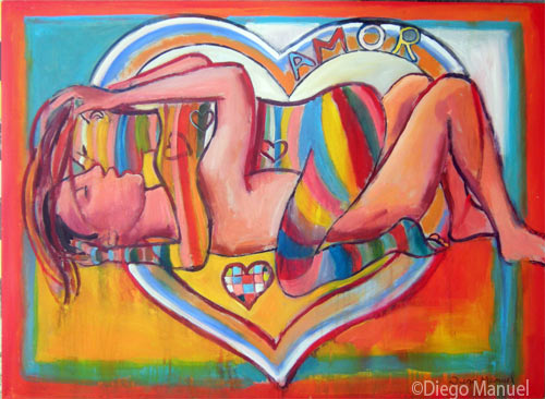 Amor 3,, painting by Diego Manuel