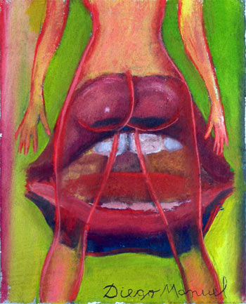 Boca sensual 2, cuadro del artista Diego Manuel