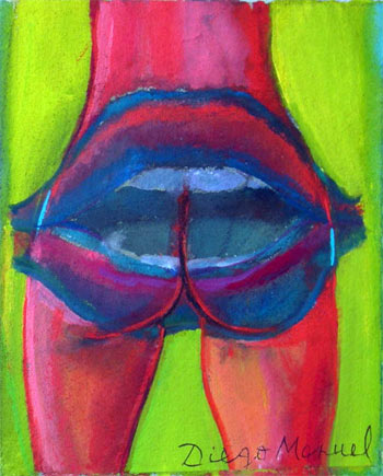 Boca sensual , cuadro del artista Diego Manuel