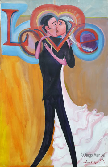 Love 7 , cuadro del artista Diego Manuel
