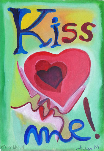 Kiss me, cuadro del artista Diego Manuel