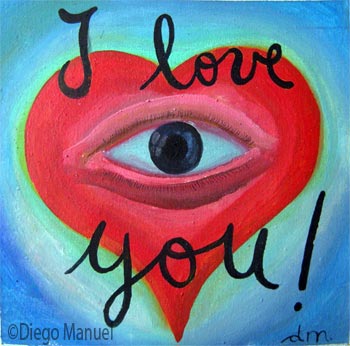 I love you 3 , cuadro del artista Diego Manuel