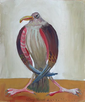 Aguila imperial. Pintura de la serie Animales y Plantas, de  Diego Manuel