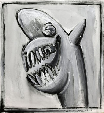 tiburon. Pintura de la serie Animales y Plantas, de  Diego Manuel