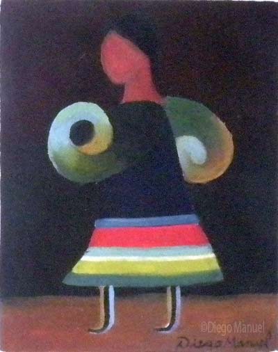 “figura andina 2″, acrylic on canvas, 15 x 19 cm. , 2013.