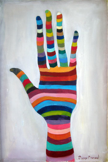 "La mano 4 (b) ", acrylic on canvas, 43 x 65 cm. 2011 