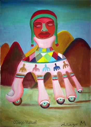 "Mano Coya ", acrylic on canvas, 29 x 42 cm. , 2006.