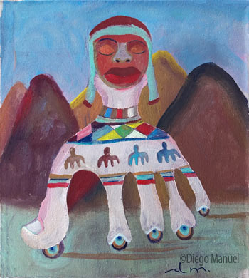 "Mano Coya ", acrylic on canvas, 14 x 13 cm. , 2006.