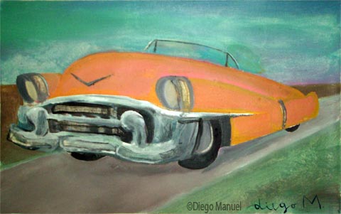 Cadillac 53 El Dorado. Painting of the Serie Cars by Diego Manuel