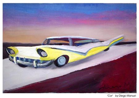 Cadillac 2 . Painting of the Serie Cars by Diego Manuel