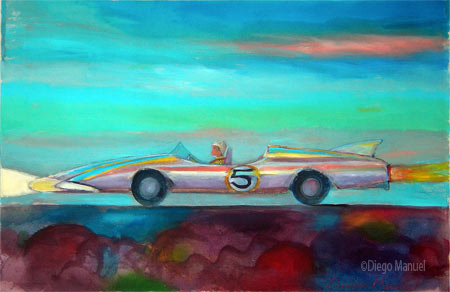 Meteoro 2. Painting of the Serie Cars by Diego Manuel