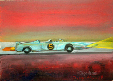 Meteoro. Painting of the Serie Cars by Diego Manuel