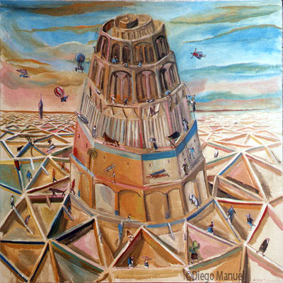 " babel 1", acrylic on canvas, 130 x 130 cm ,&nbsp;