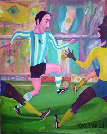 " Fuego sagrado ", acrylic on canvas, 80 x 100 cm. 2006.