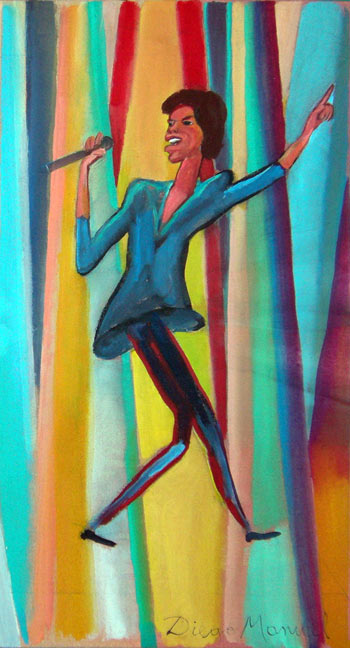 Mick Jagger Rock Star, acrlico sobre tela, 53 x 29 cm. 2015.