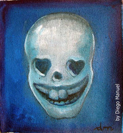 love skull 2, painting pop surrealism