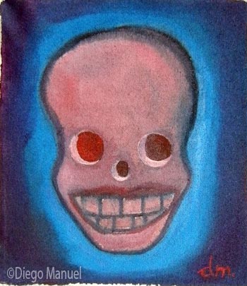 love skull 6, painting pop surrealism