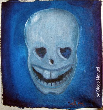 love skull, painting pop surrealism