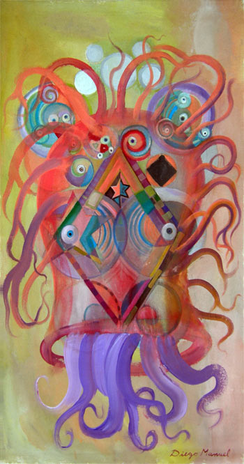 Medusa, painting pop surrealism