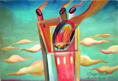 la fabrica,acrylic on canvas,32 x 25cm., year 2004