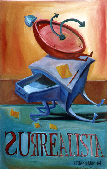surrealista ,acrylic on canvas,70 x 45 cm year 2003 