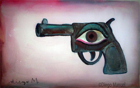 arma mortal 2, acrylic on canvas, 30 x 20cm year 2006