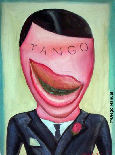 el tango 2 . Pintura de la Serie Tango del artista Diego Manuel