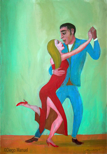 tango. Pintura de la Serie Tango del artista Diego Manuel