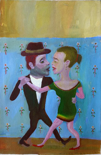 Romantico 2. Pintura de la Serie Tango del artista Diego Manuel