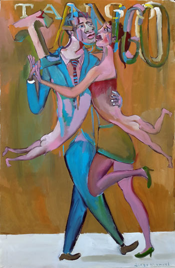 Tango . Pintura de la Serie Tango del artista Diego Manuel